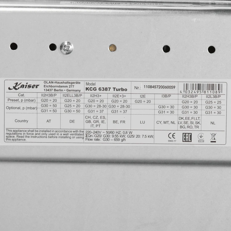 Kaiser KCG 6387 Turbo