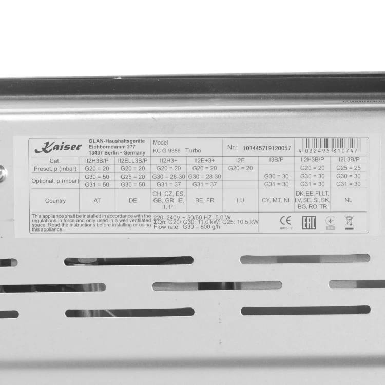 Kaiser KCG 9386 Turbo